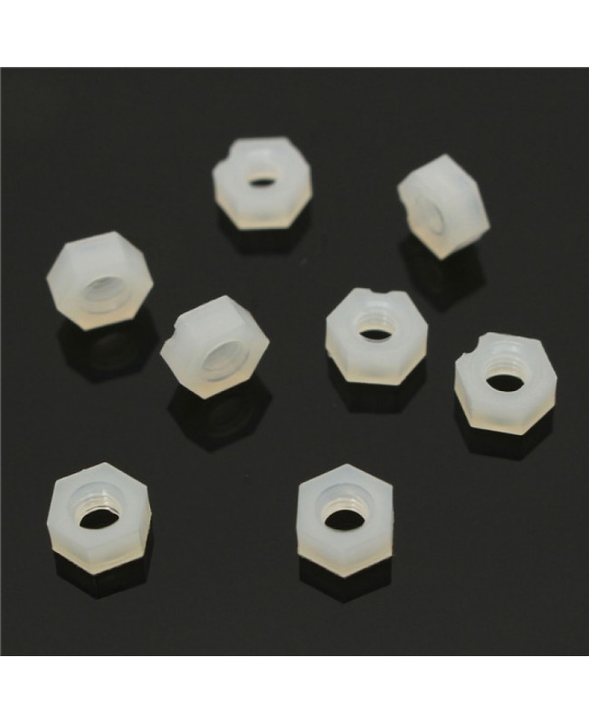 160pcs M3 Nylon Hex Screw Nut Spacer Standoff Assortment Kit White