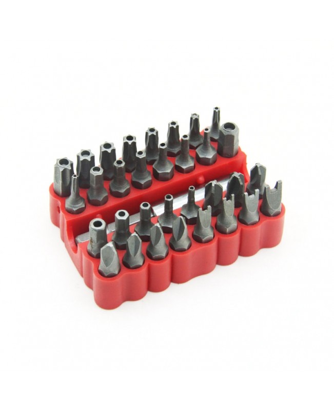 TASP 33 Pieces CRV Security Tamperproof Screwdriver Bits Set Gray