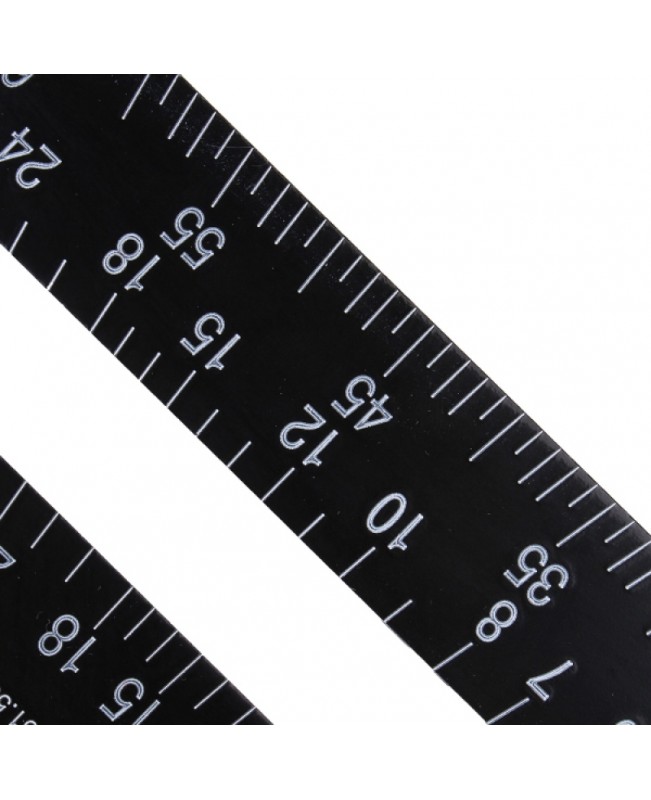 43X30X30cm Metric Aluminum Alloy Triangle Ruler Black Triangular Ruler