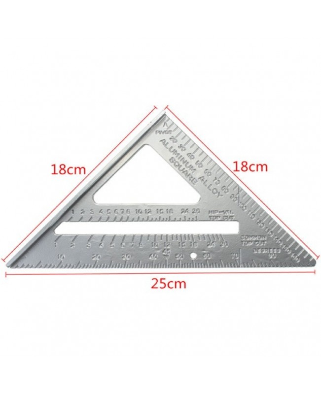 Aluminum Alloy Square Combination Triangle Metric Ruler Protractor