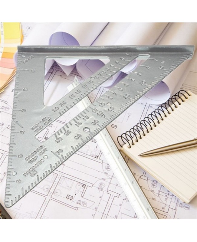 Aluminum Alloy Square Combination Triangle Metric Ruler Protractor