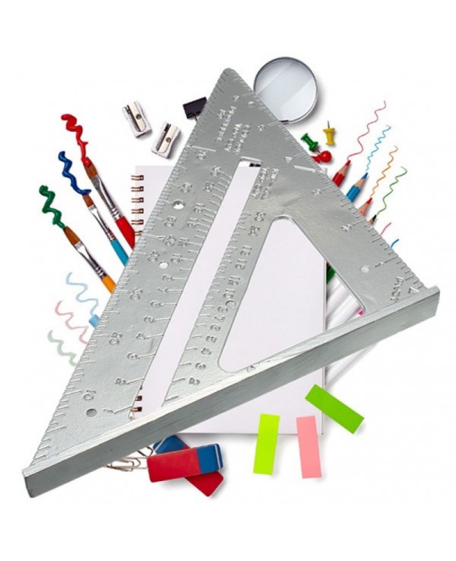 Aluminum Alloy Square Combination Triangle Metric Ruler Protractor