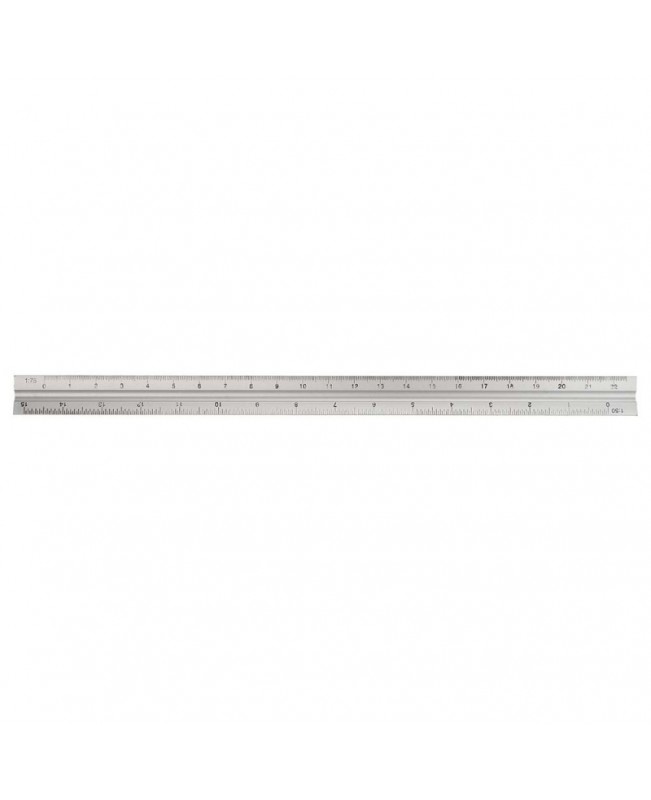 12 Inch 30cm Aluminium Tri Scale Metal Ruler Engineers Technical Rule