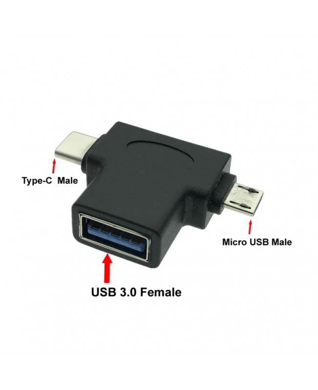 Cwxuan 2-in-1 Micro USB Adapter for Smart Phones, Tablet, Macbook