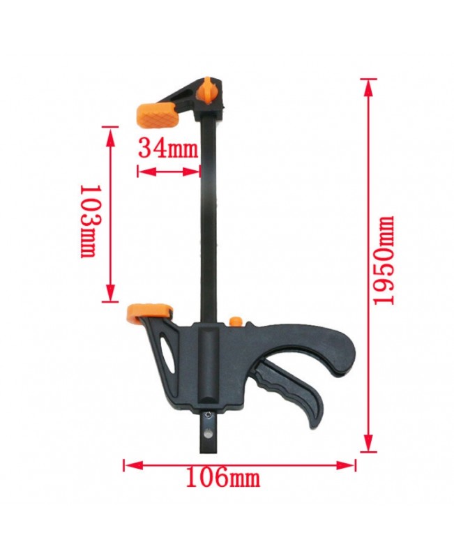 4 Inch Quick Ratchet Release Speed Squeeze Wood Working Work Bar Clamp Clip Kit Spreader Gadget Tool