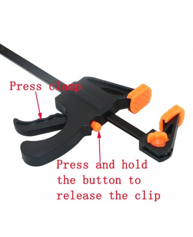 4 Inch Quick Ratchet Release Speed Squeeze Wood Working Work Bar Clamp Clip Kit Spreader Gadget Tool