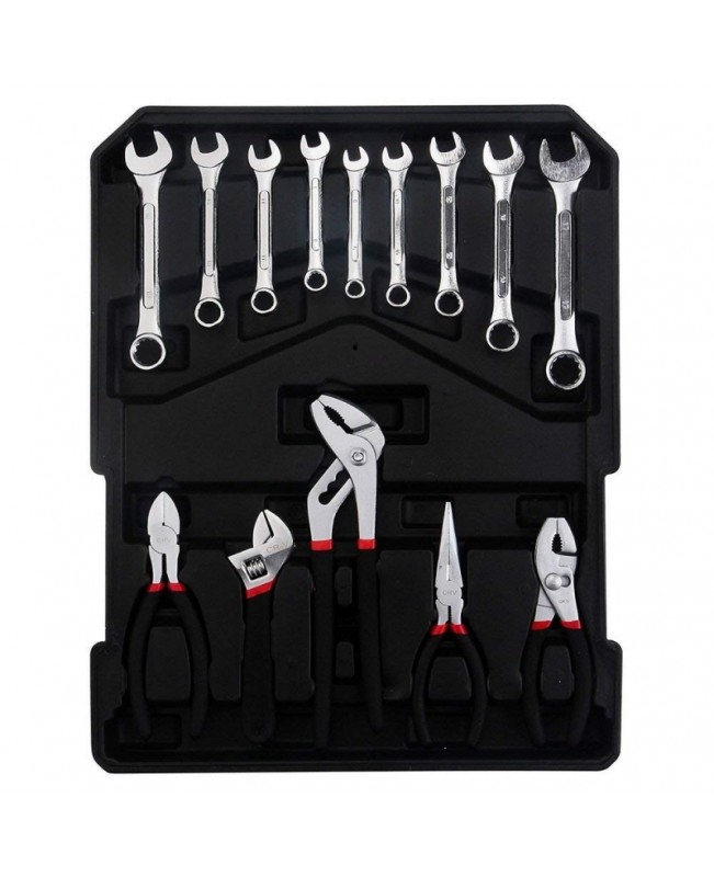 799 Pieces Tool Kit Mechanics Auto Repair Tool Combination Package Wrenches Socket with Aluminum Trolley Wheeled Case