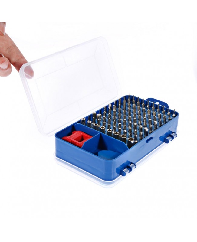 110 in 1 Precision Screwdriver Repair Tool Kit for iPhone Cellphone Computer Tablet PC Electronics Devices - Blue