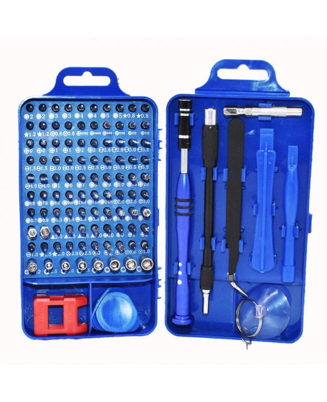 110 in 1 Precision Screwdriver Repair Tool Kit for iPhone Cellphone Computer Tablet PC Electronics Devices - Blue