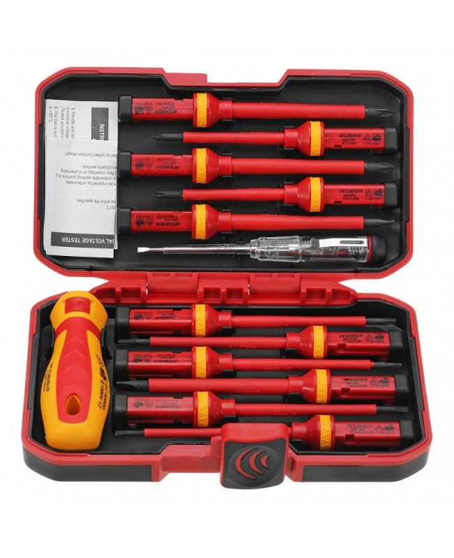 13Pcs 1000V Electronic Insulated Screwdriver Set Phillips Slotted Torx CR-V Screwdriver Hand Tools