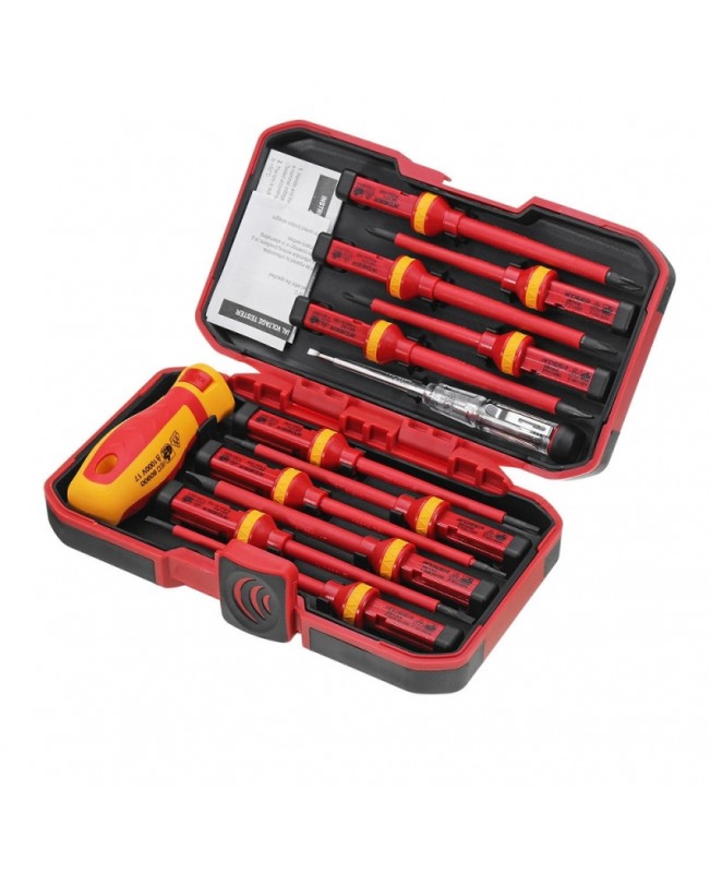 13Pcs 1000V Electronic Insulated Screwdriver Set Phillips Slotted Torx CR-V Screwdriver Hand Tools