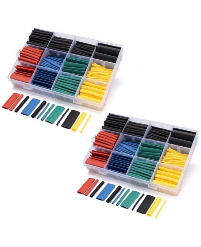 530pcs 21 Polyolefin Halogen-Free Heat Shrink Tube Sleeving Set