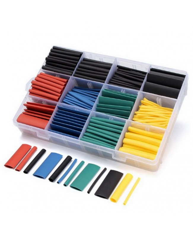 530pcs 21 Polyolefin Halogen-Free Heat Shrink Tube Sleeving Set