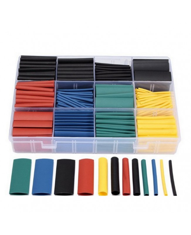 530pcs 21 Polyolefin Halogen-Free Heat Shrink Tube Sleeving Set