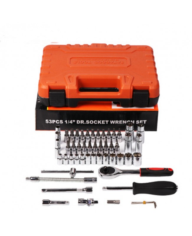 Auto Maintenance Repair Tool Set of 53 Household Combination Wrench Sleeve Set