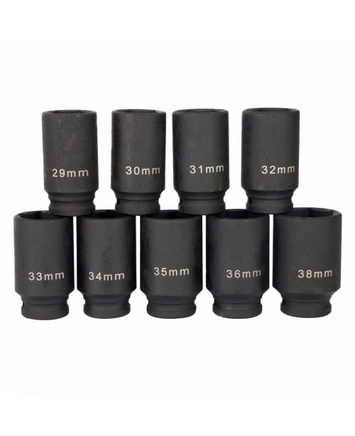 9pcs Drive Socket Set Deep Impact Axle H...