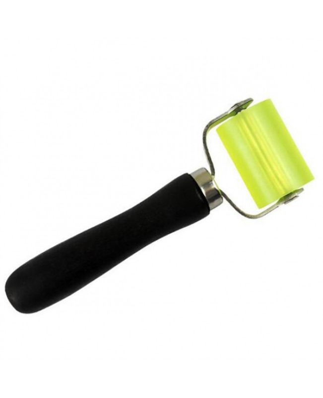 Car Sound Insulation Construction Tools Black Wooden Handle Yellow Silicon Roller