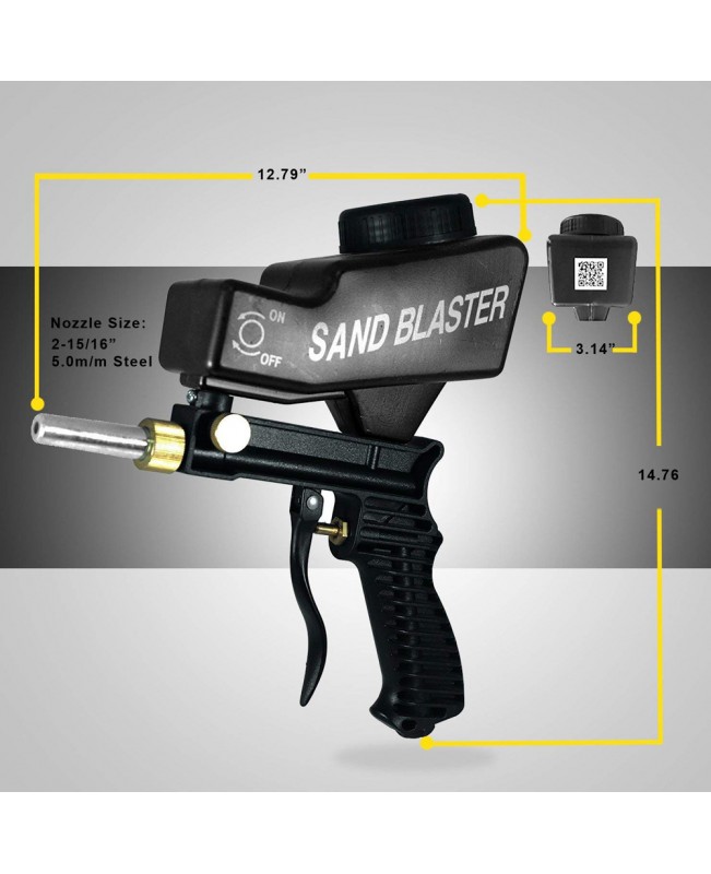 Gravity Feed Sandblasting Gu n Air Sandblaster Sand Sprayer Tools Rust Remove Sandblaster Air Tool