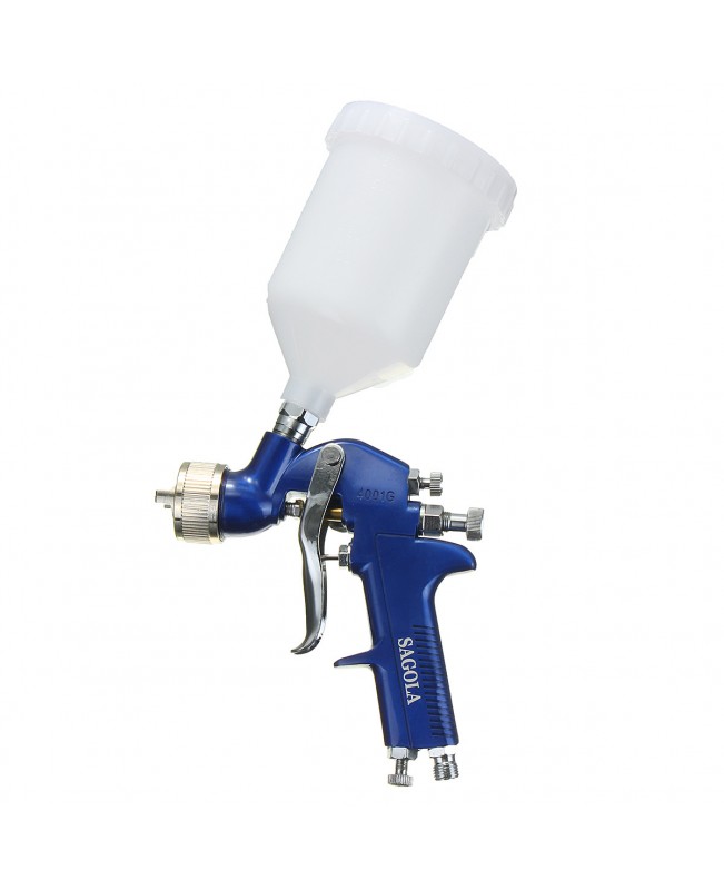 1.8mm Gravity Feet Air Car Spray Paint Gun HVLP 600ml Pot Holder Brush Set Spraying Gun Tools