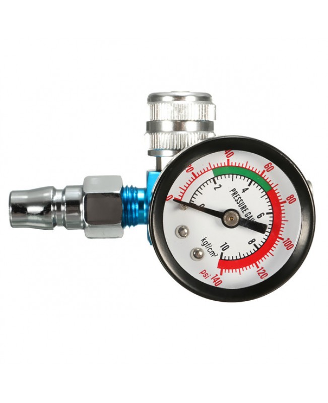 Air Pressure Regulator Air Regulating Valve Tail Pressure Gauge For Spray Gun