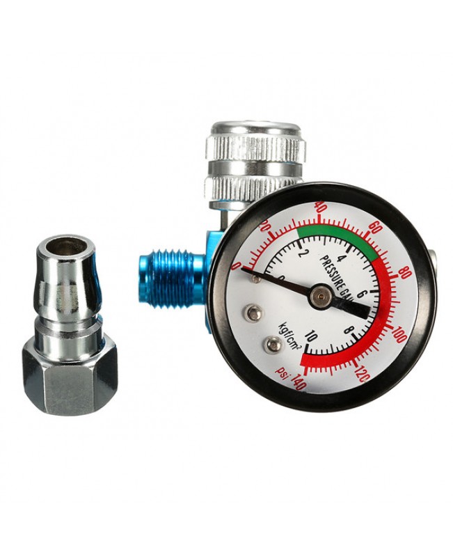 Air Pressure Regulator Air Regulating Valve Tail Pressure Gauge For Spray Gun