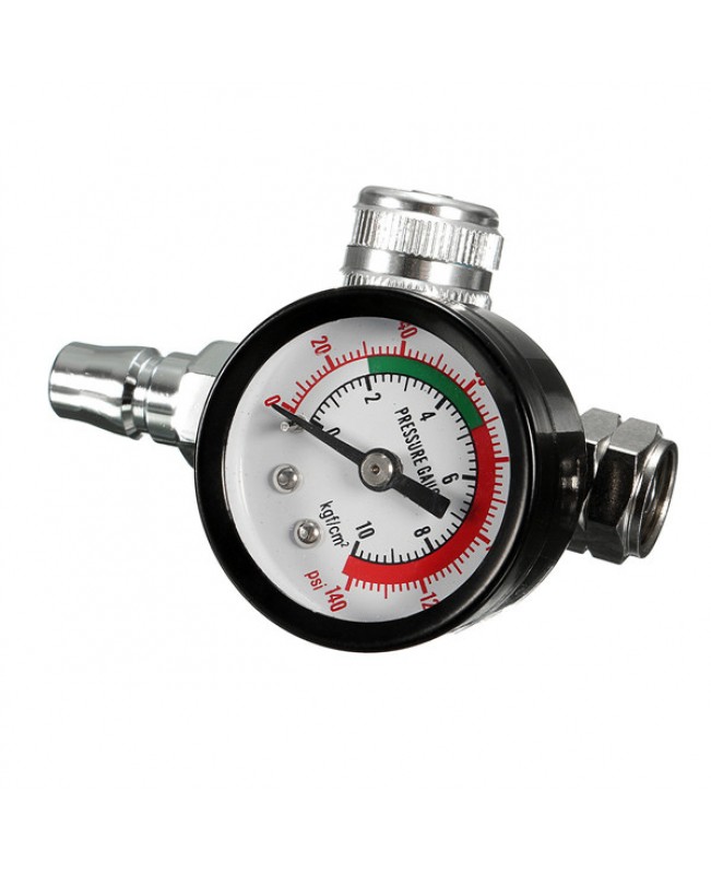 Air Pressure Regulator Air Regulating Valve Tail Pressure Gauge For Spray Gun