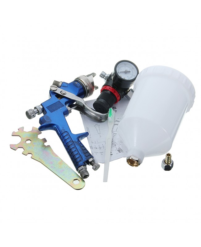 600CC 1.4mm HVLP Air Spray Gun Tool Automotive Shop Painting Tools with Gauge