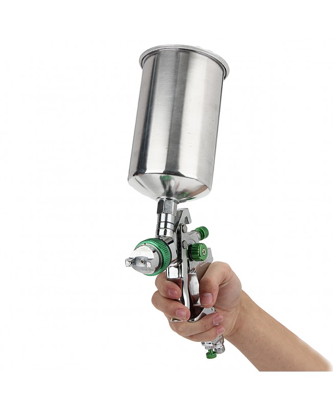 2.5mm HVLP Spray Auto Paint Tool Gravity Feed Spray Gun Metal Flake Primer Nozzle with Gauge