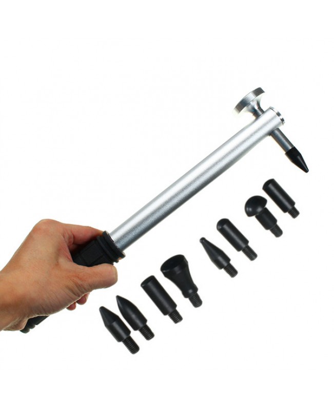 9pcs Aluminum Dent Repair Hammer Paintless Hail Damage Removal Tool Universal