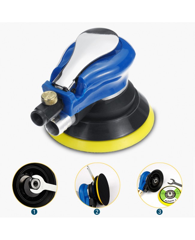 Polishing Sander Dual Action Sander Pneumatic Orbit Polisher Grinding Sanding Tools with Sanding Discs Pad