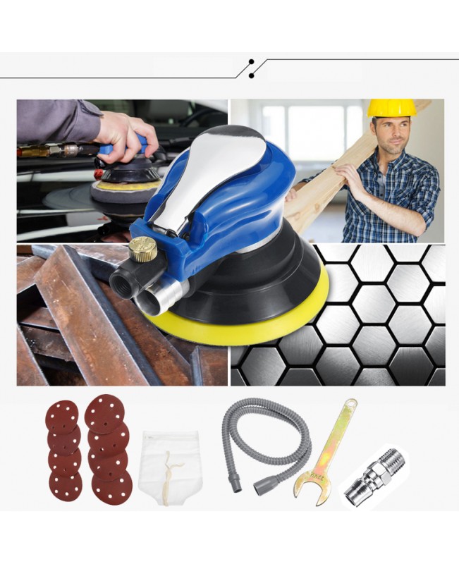 Polishing Sander Dual Action Sander Pneumatic Orbit Polisher Grinding Sanding Tools with Sanding Discs Pad